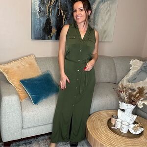 Michael Kors Women’s Maxi Dress Army Green Sizs S